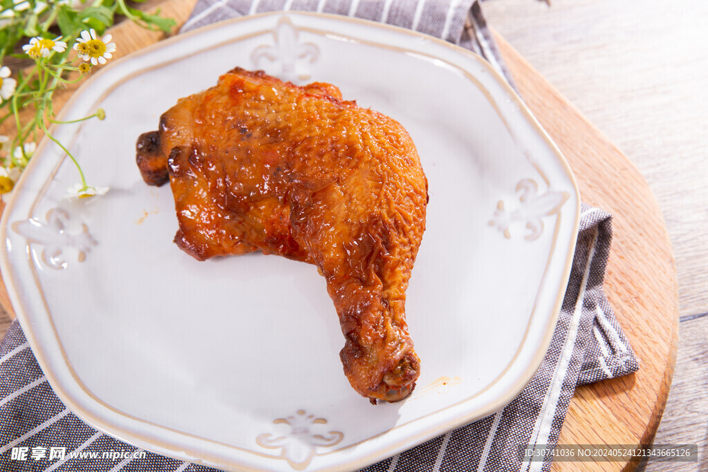 香酥烤鸡腿