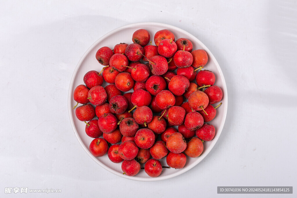 新鲜山楂主图俯拍