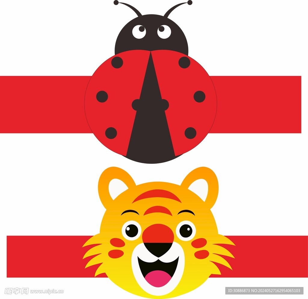 儿童头饰打印 六一 儿童节帽子