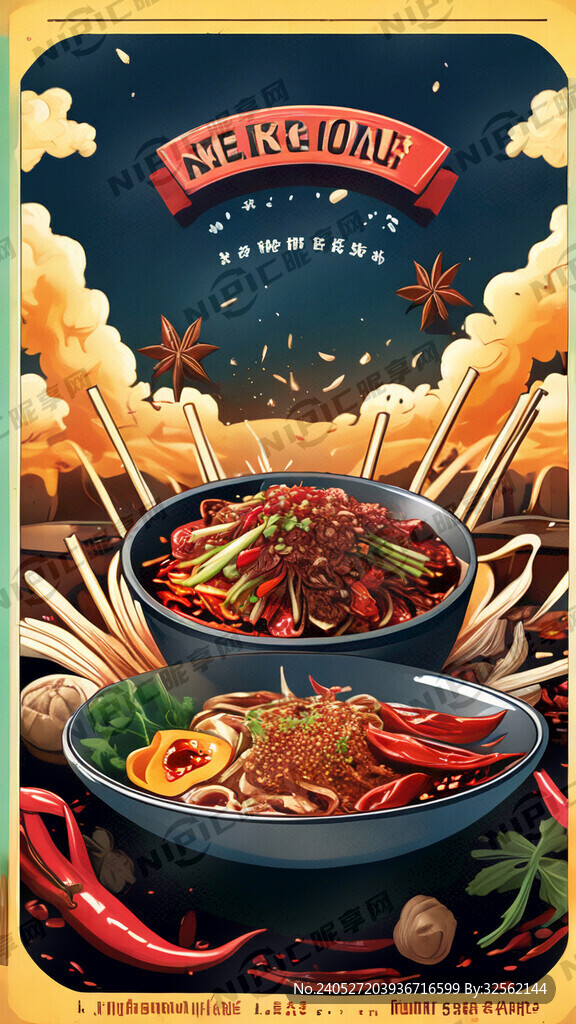 麻辣拌宣传海报