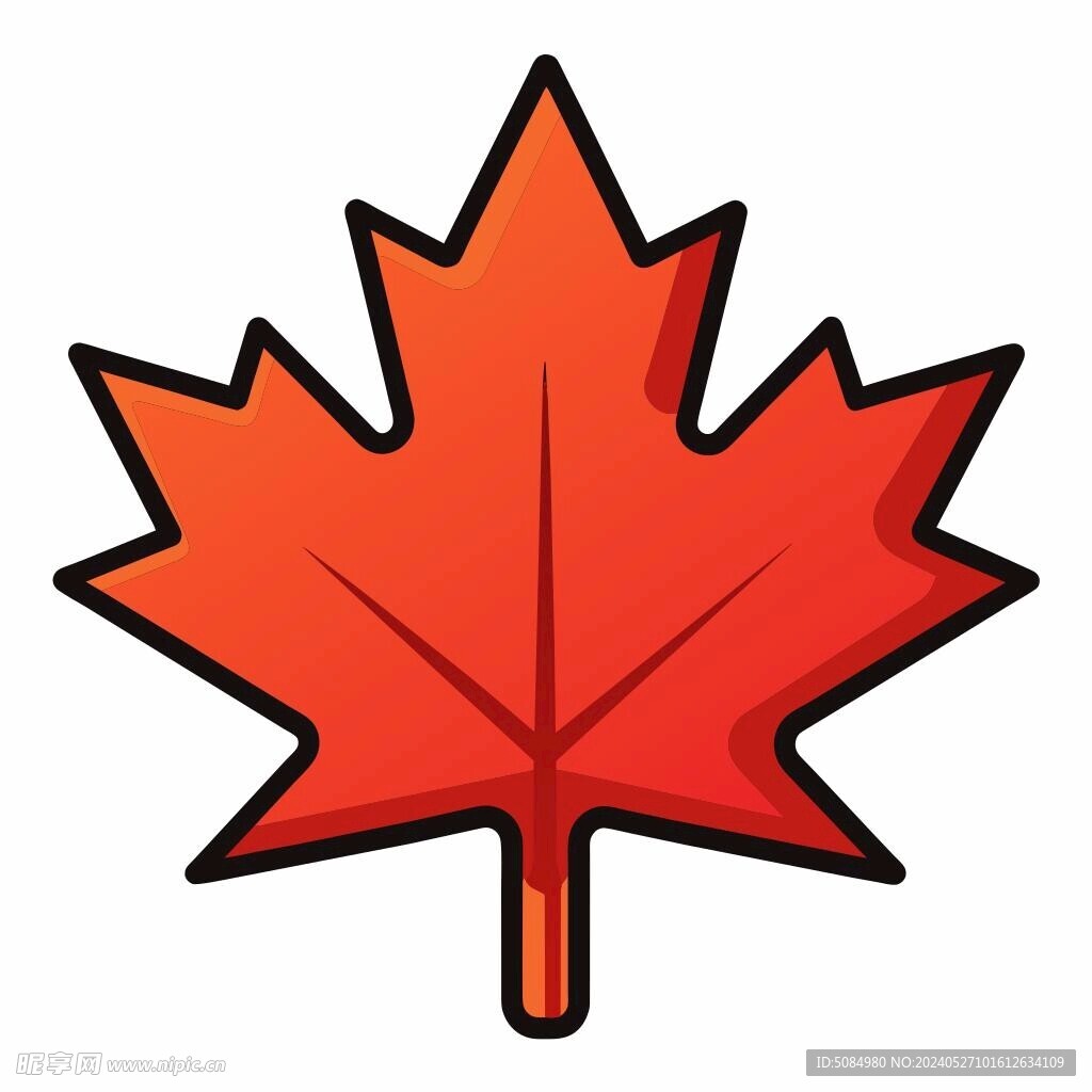 图标风格的枫树