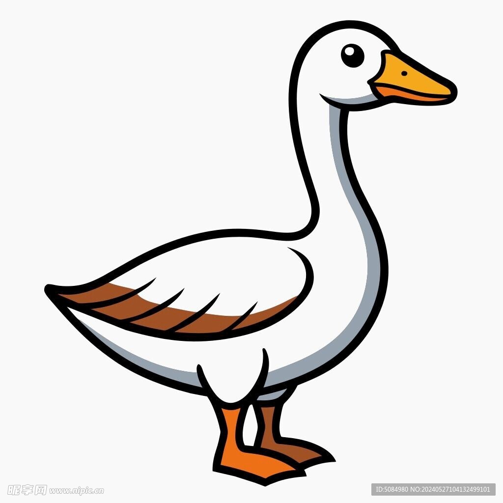 图标风格的大雁