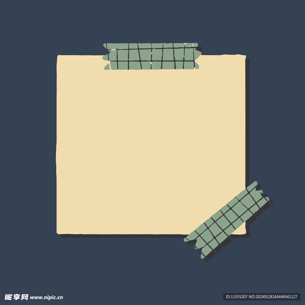 卡通便签纸矢量简笔画