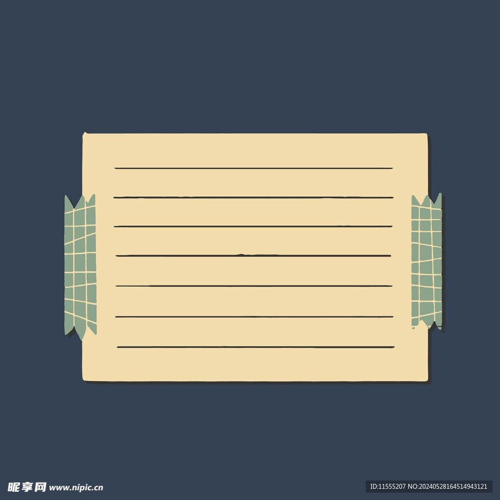 卡通便签纸矢量简笔画