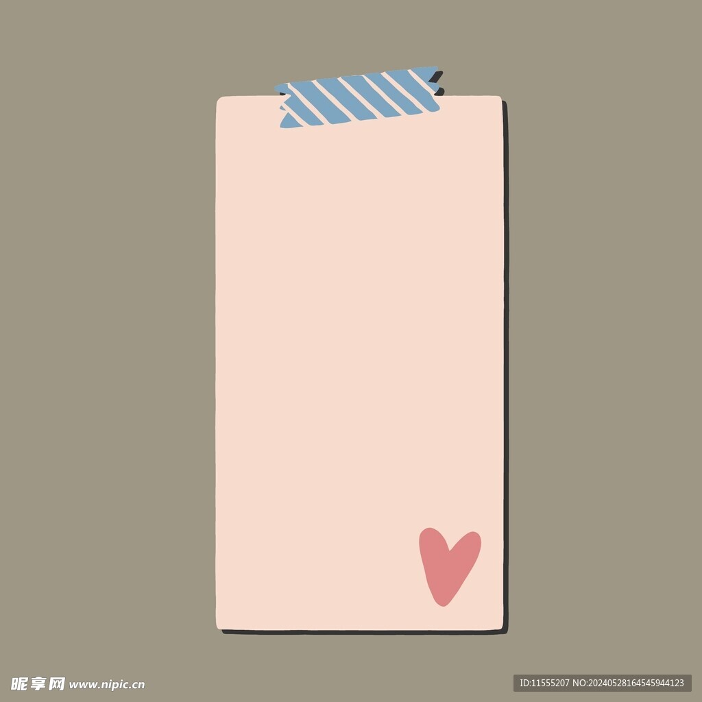 卡通便签纸矢量简笔画