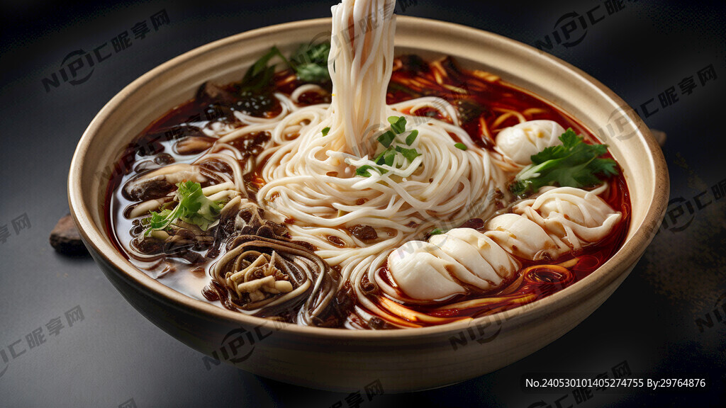 做一个主题为过桥米线的招牌门头