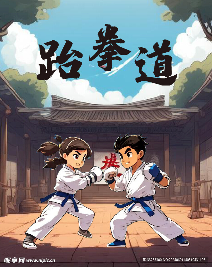 原创跆拳道海报