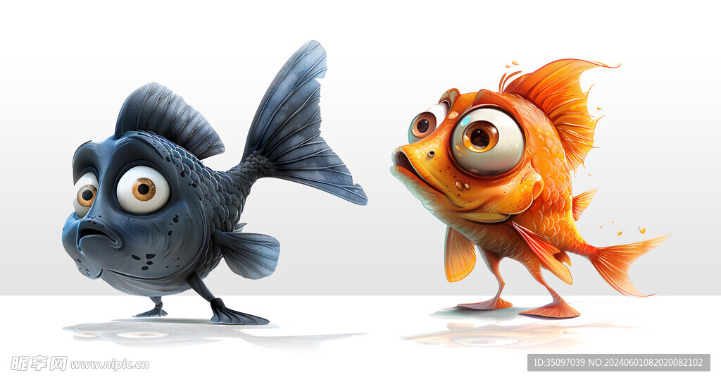 卡通鱼素材