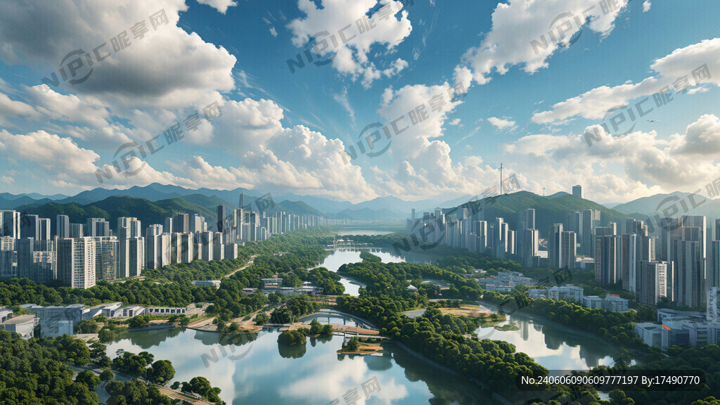 深圳 水库 树林 楼房 小区