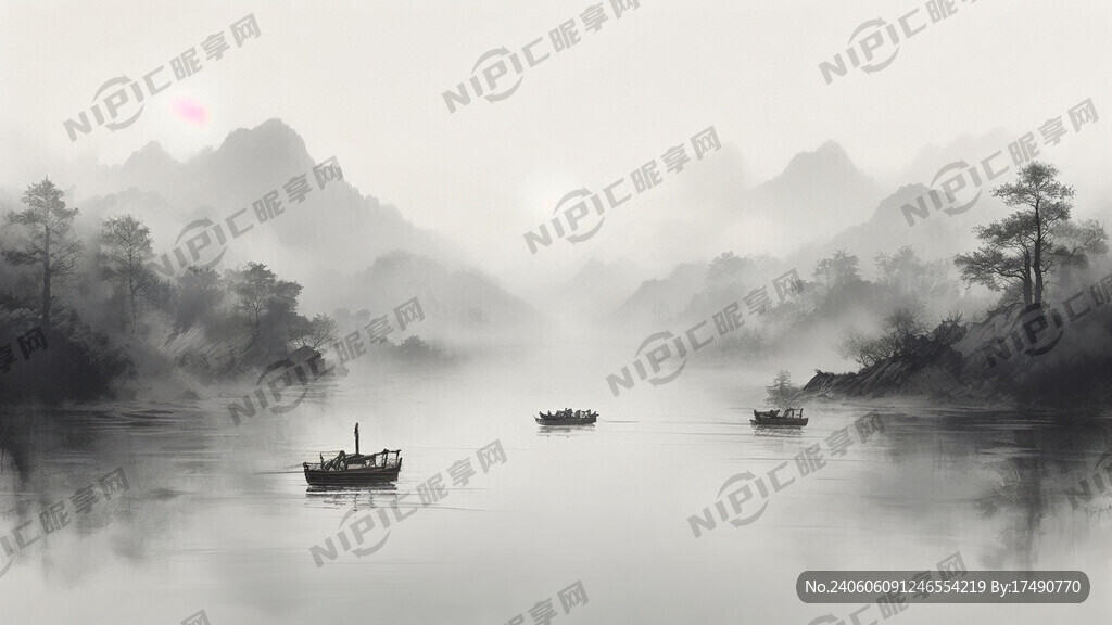 大面积湖水 湖坝 树林