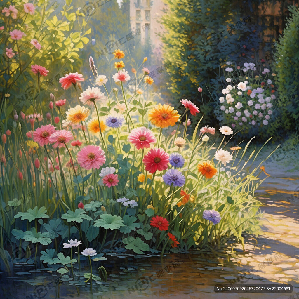 印象派油画 油画笔触 清新