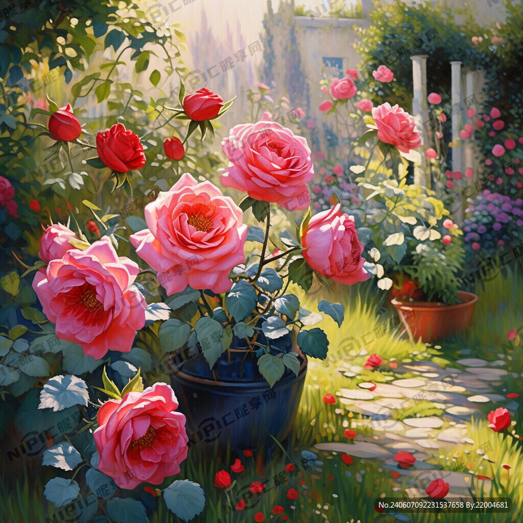 印象派油画 油画笔触 清新