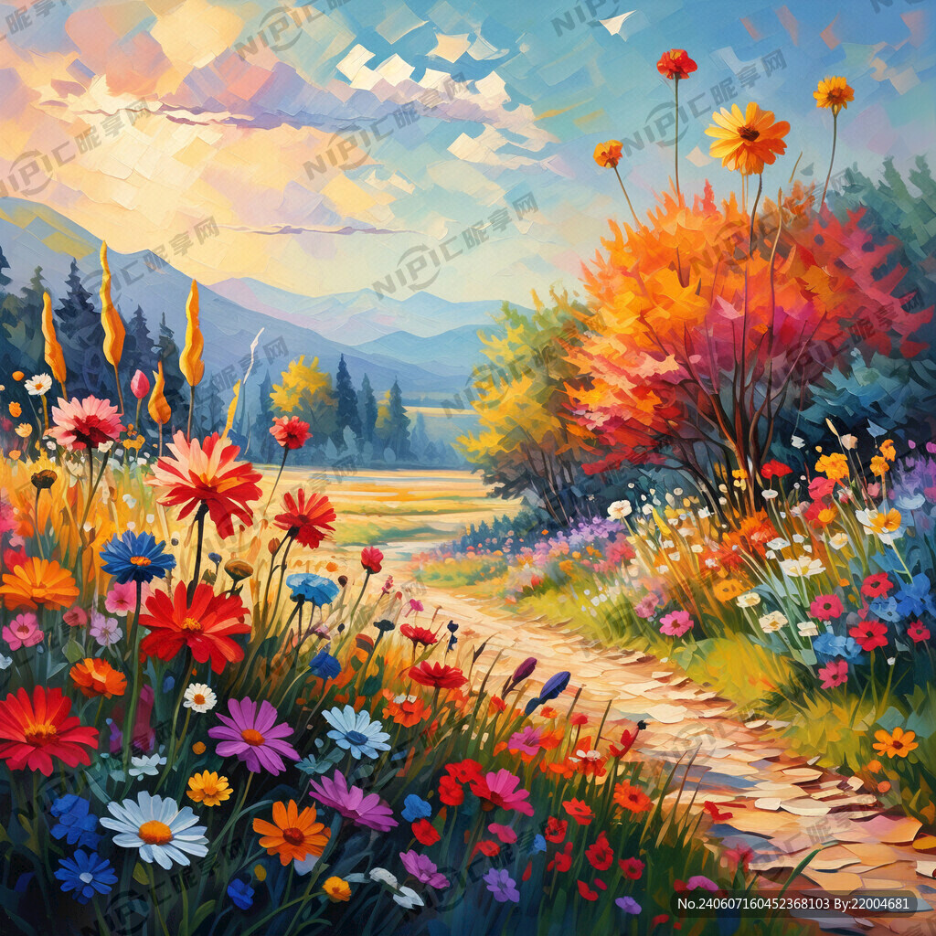 印象主义  油画厚笔触   