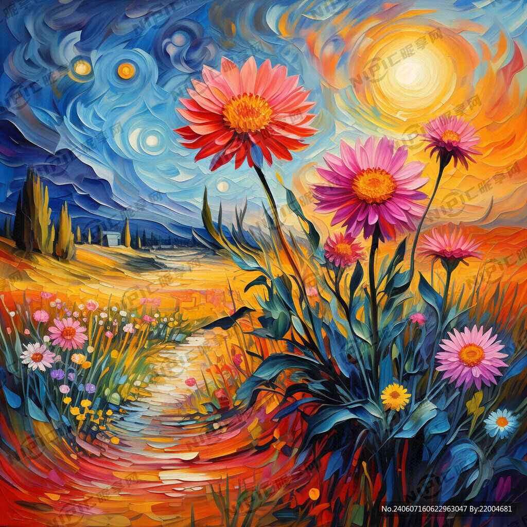 抽象主义 印象主义 油画厚笔触