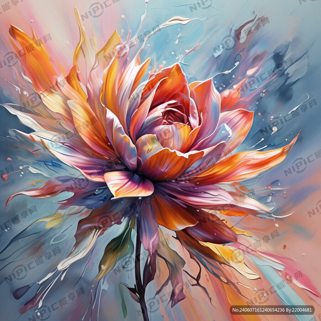 抽象花卉 明亮清新 诗意浪漫