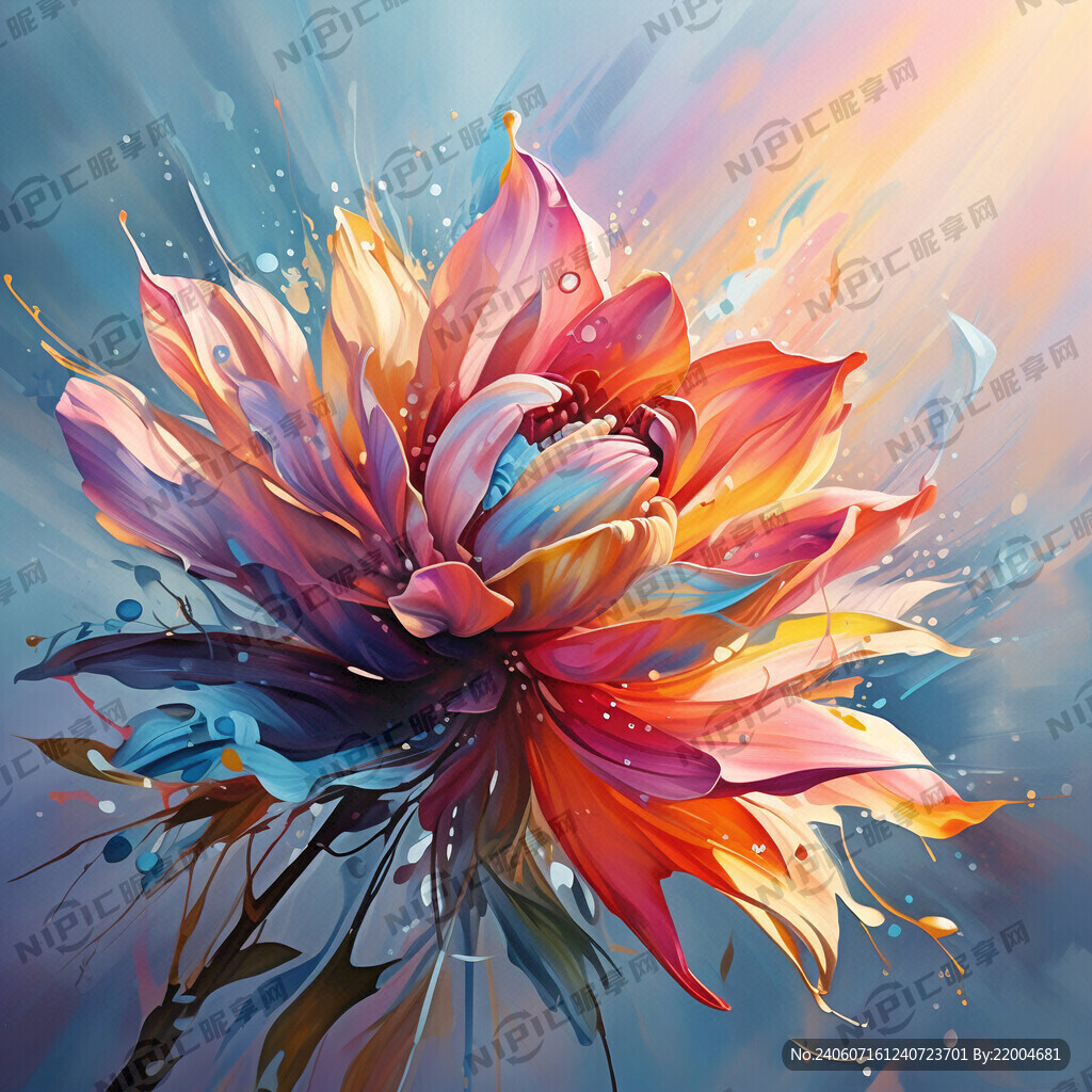 抽象花卉 明亮清新 诗意浪漫