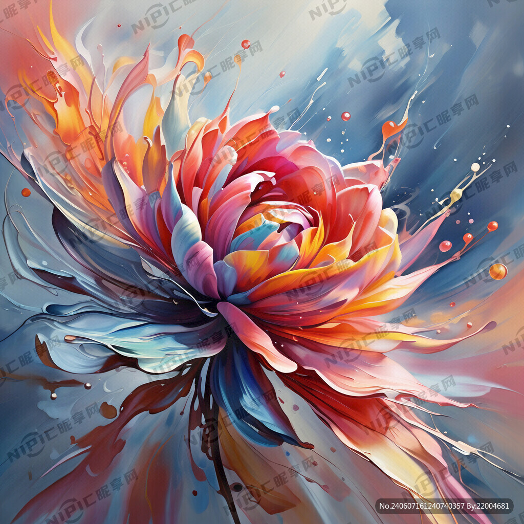 抽象花卉 明亮清新 诗意浪漫