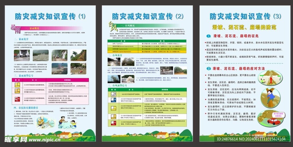 防灾减灾展板已转曲不能改字