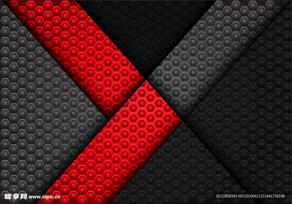 黑红几何抽象造型