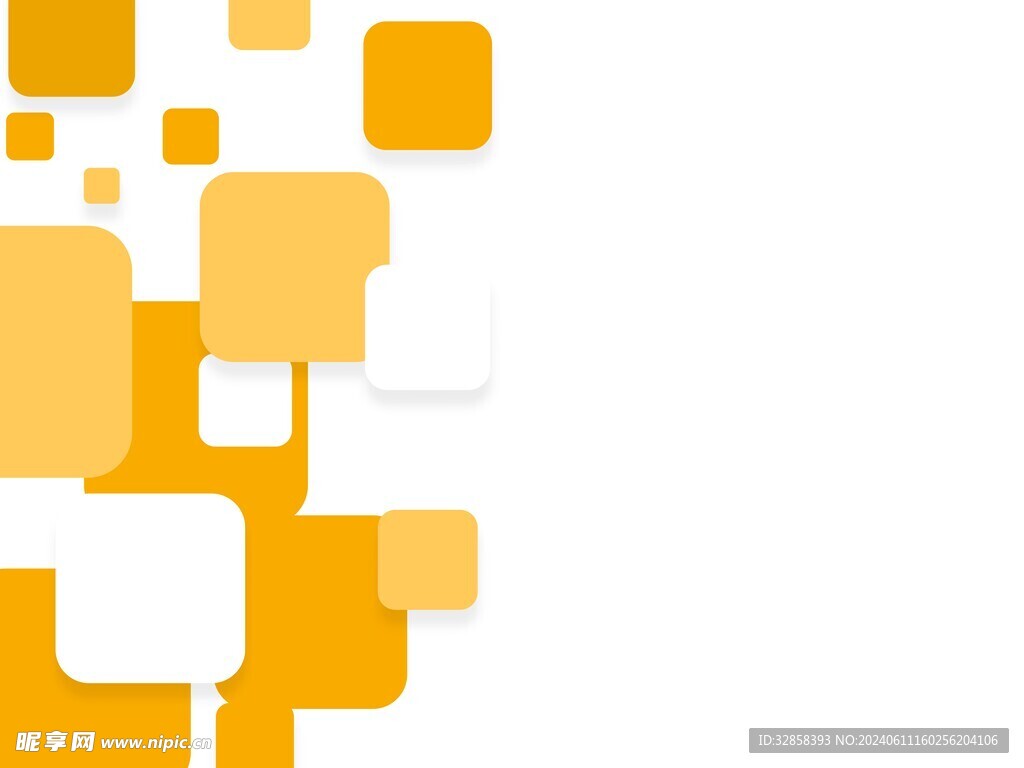 黄色几何抽象造型