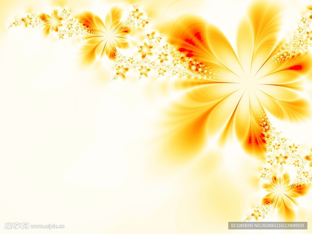 黄色花纹抽象背景