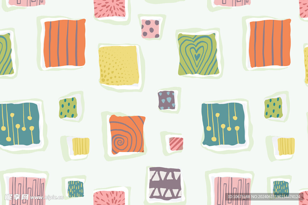 切割拼贴图案背景