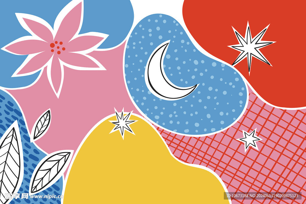 切割拼贴图案背景