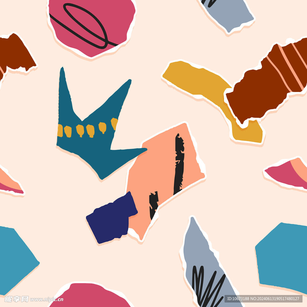 切割拼贴图案背景