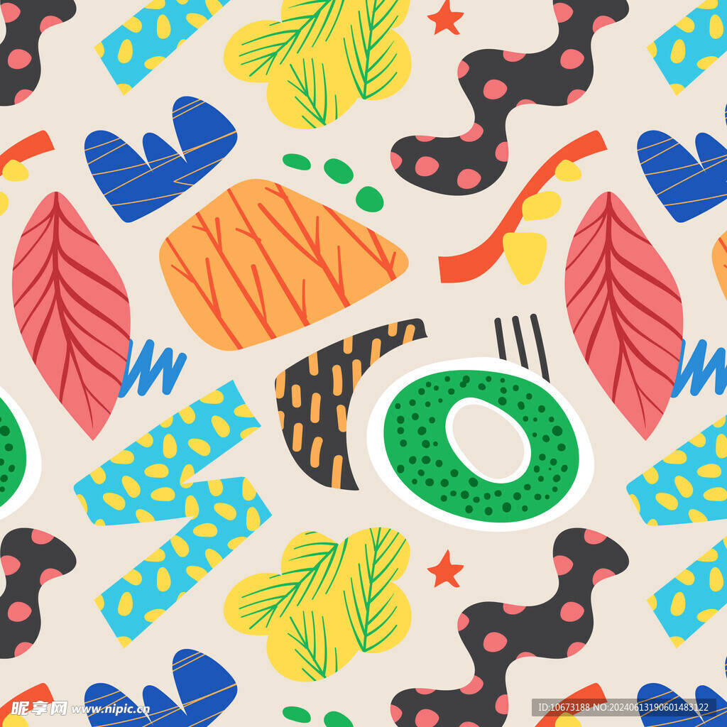 切割拼贴图案背景