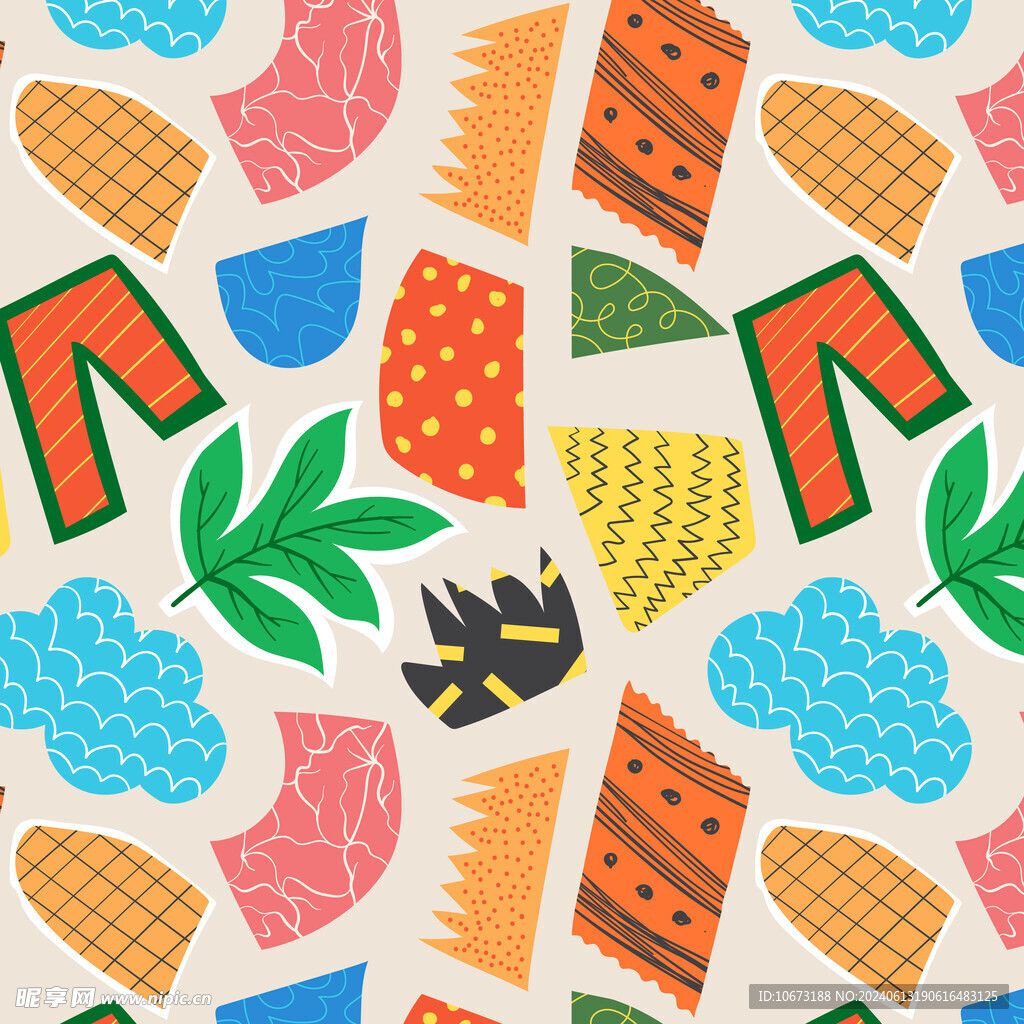 切割拼贴图案背景