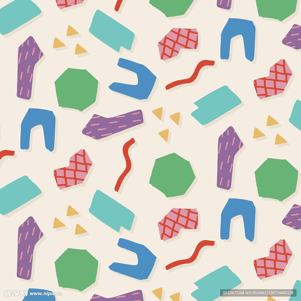  切割拼贴图案背景