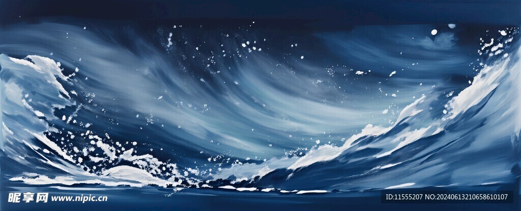 创意多彩海浪油漆海报背景