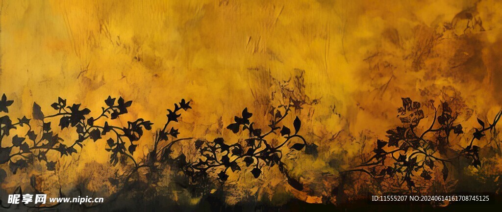 创意手绘泼墨多彩狂草水彩背景图