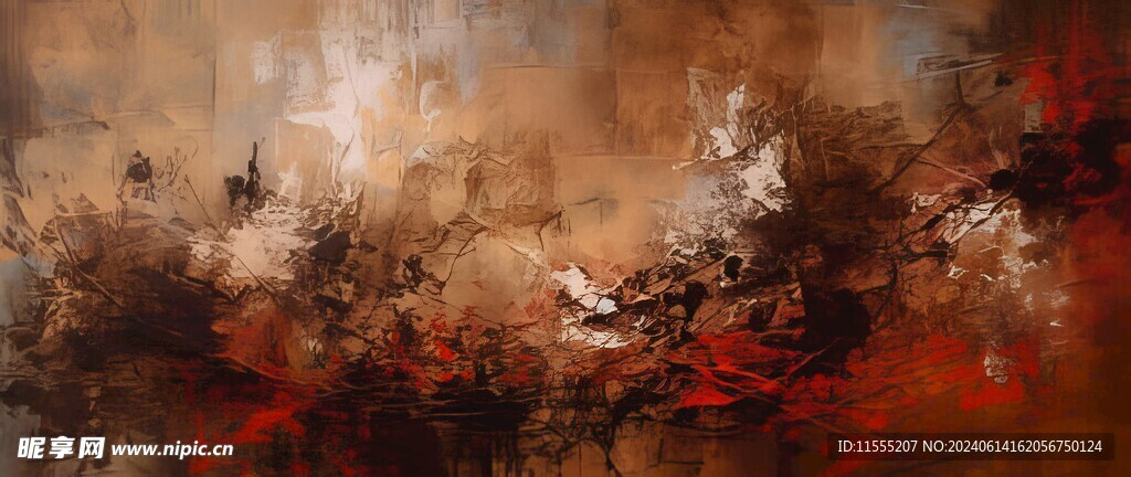 创意手绘泼墨多彩狂草水彩背景图