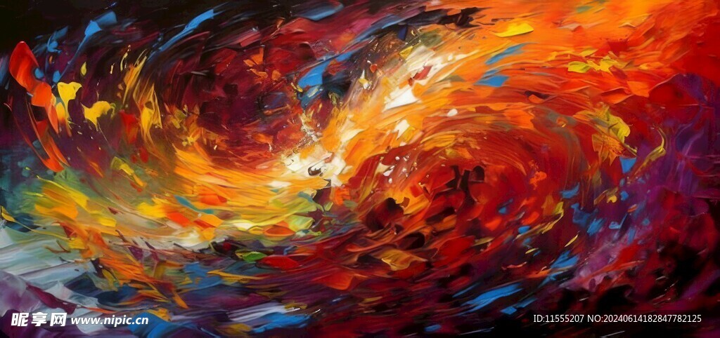 创意多彩抽象油彩绘画背景