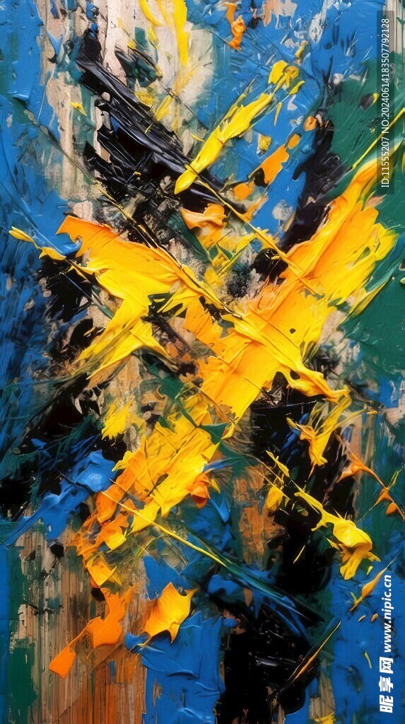 创意多彩抽象油彩绘画背景