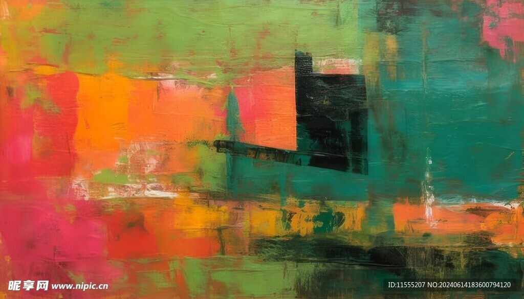 创意多彩抽象油彩绘画背景