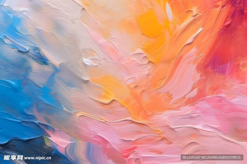 创意多彩抽象油彩绘画背景