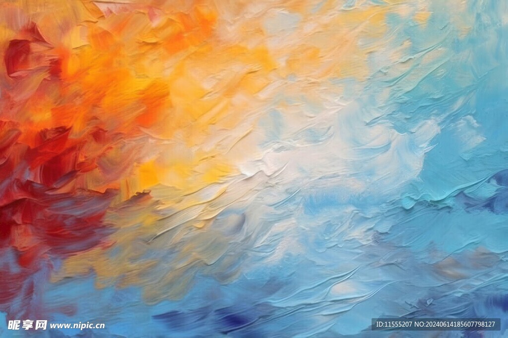 创意多彩抽象油彩绘画背景