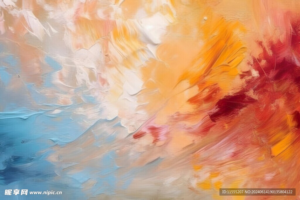 创意多彩抽象油彩绘画背景