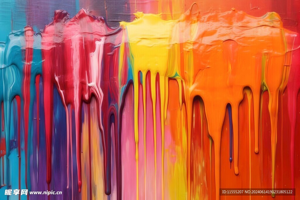 创意多彩抽象油彩绘画背景