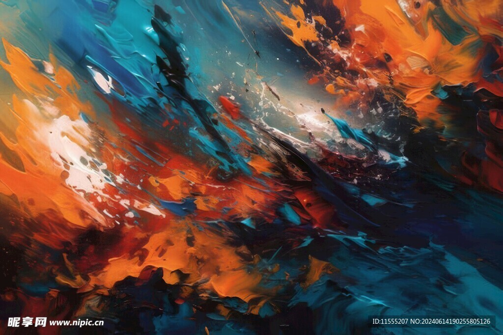 创意多彩抽象油彩绘画背景