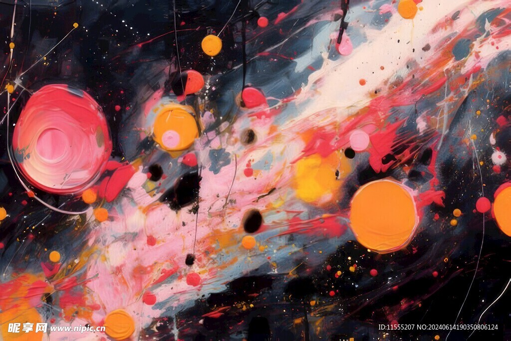 创意多彩抽象油彩绘画背景