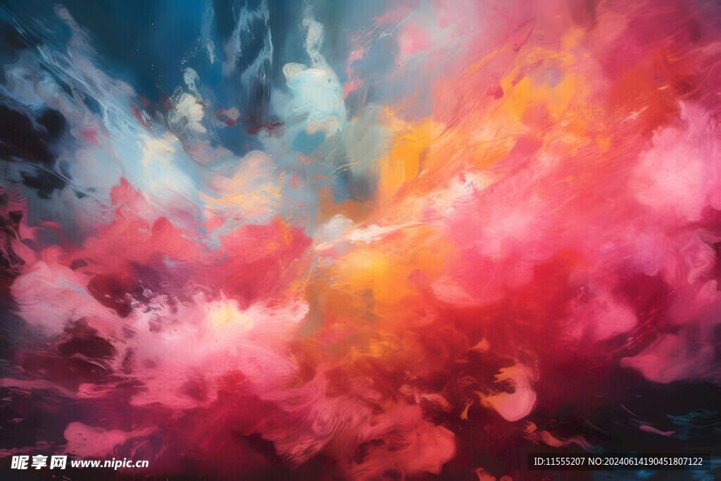 创意多彩抽象油彩绘画背景