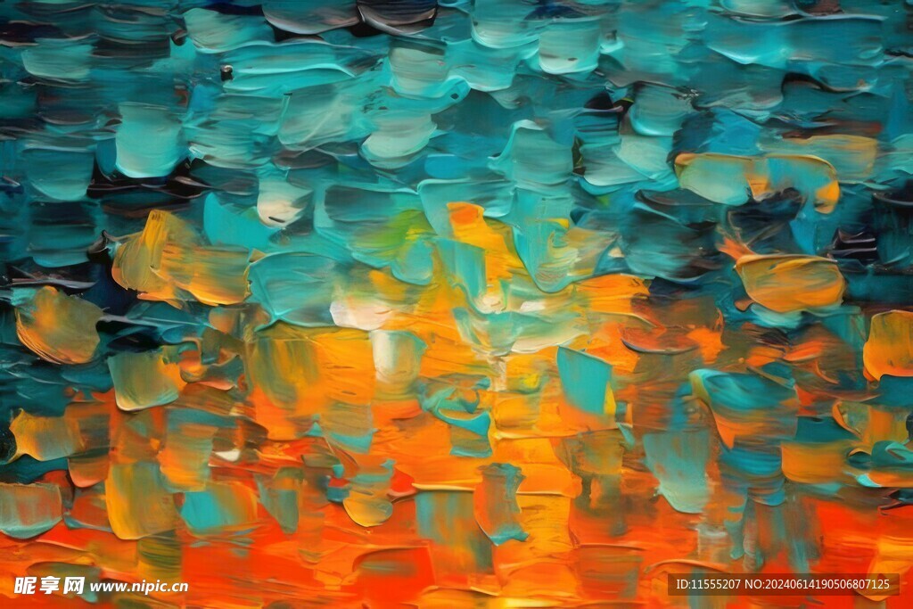 创意多彩抽象油彩绘画背景