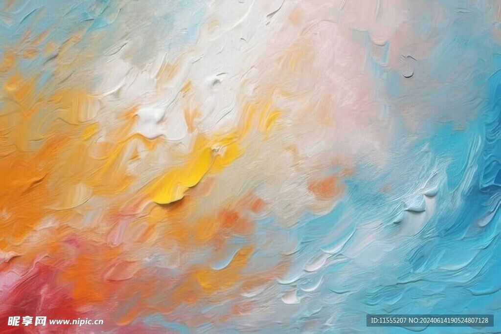 创意多彩抽象油彩绘画背景