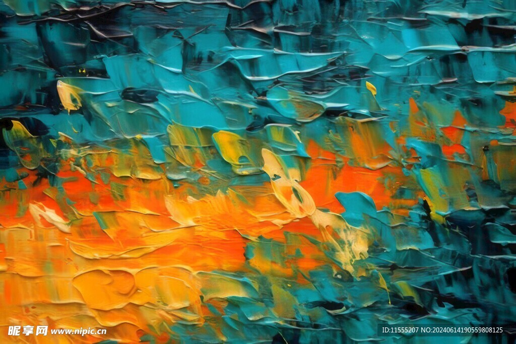 创意多彩抽象油彩绘画背景