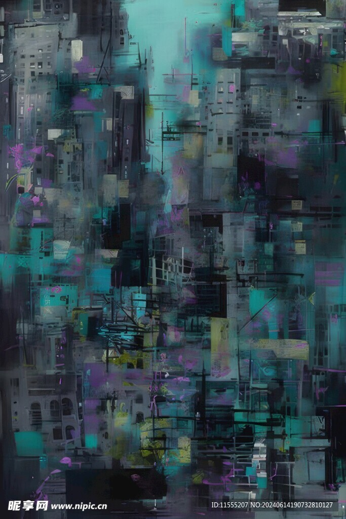 创意多彩抽象油彩绘画背景