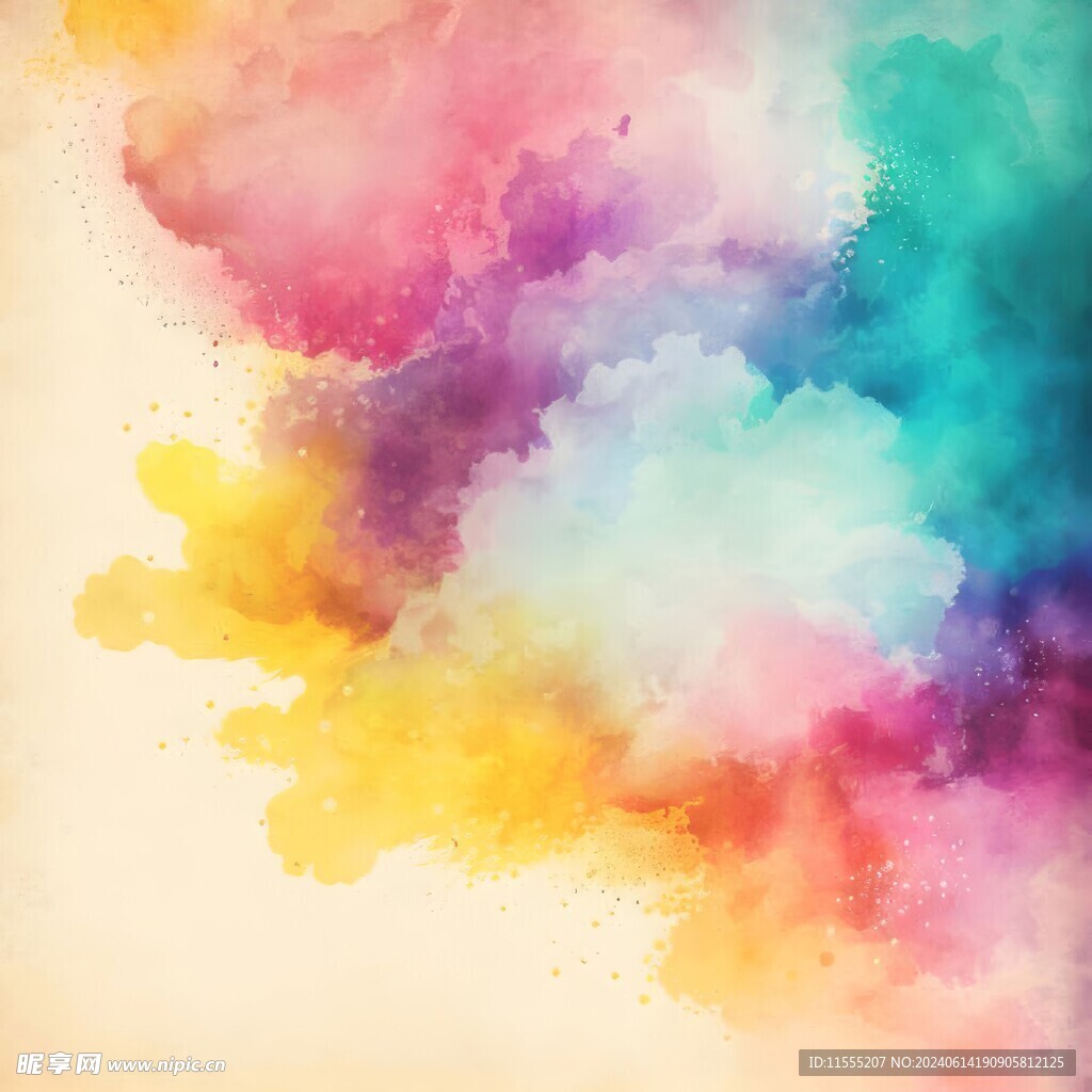 创意多彩抽象油彩绘画背景