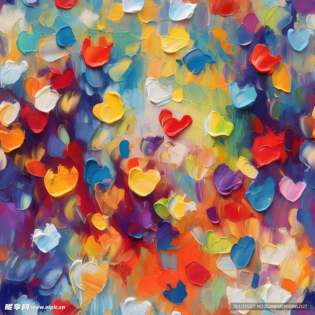 创意多彩抽象油彩绘画背景